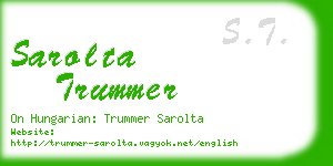 sarolta trummer business card